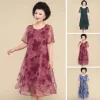 Round Neck Elegant Cocktail Dress - Image 4