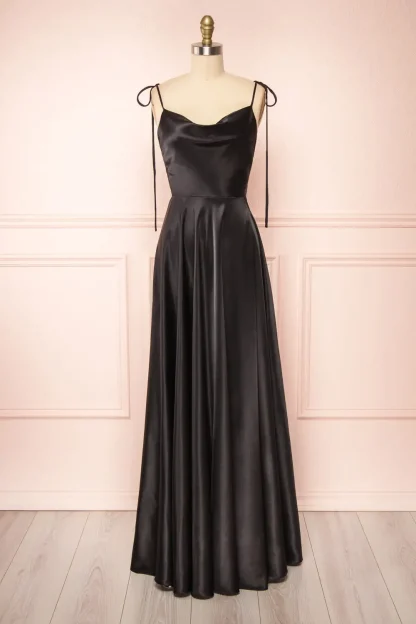 Backless Black Cocktail Dress