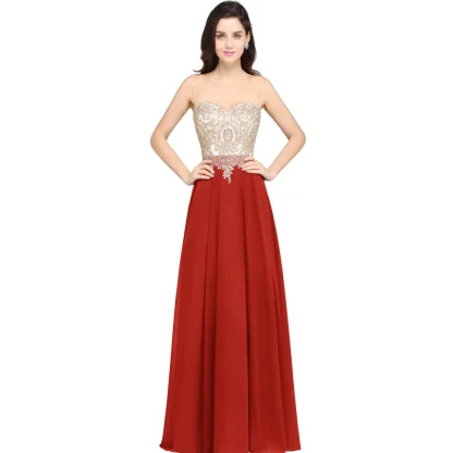 Long A-Line Lace Cocktail Dress - Image 2