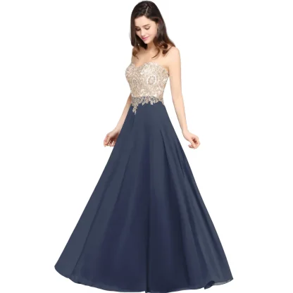 Long A-Line Lace Cocktail Dress - Image 5