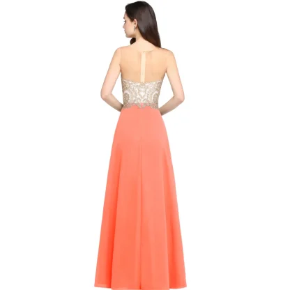 Long A-Line Lace Cocktail Dress - Image 4