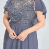 Tunic Cape Wedding Cocktail Dress - Image 4