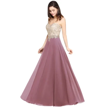 Long A-Line Lace Cocktail Dress