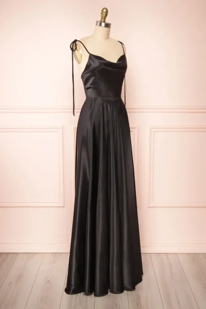 Backless Black Cocktail Dress - Image 2